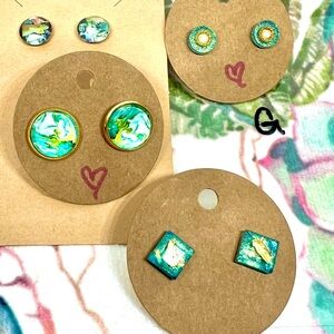 Colorful Handmade Abstract Earrings Sets